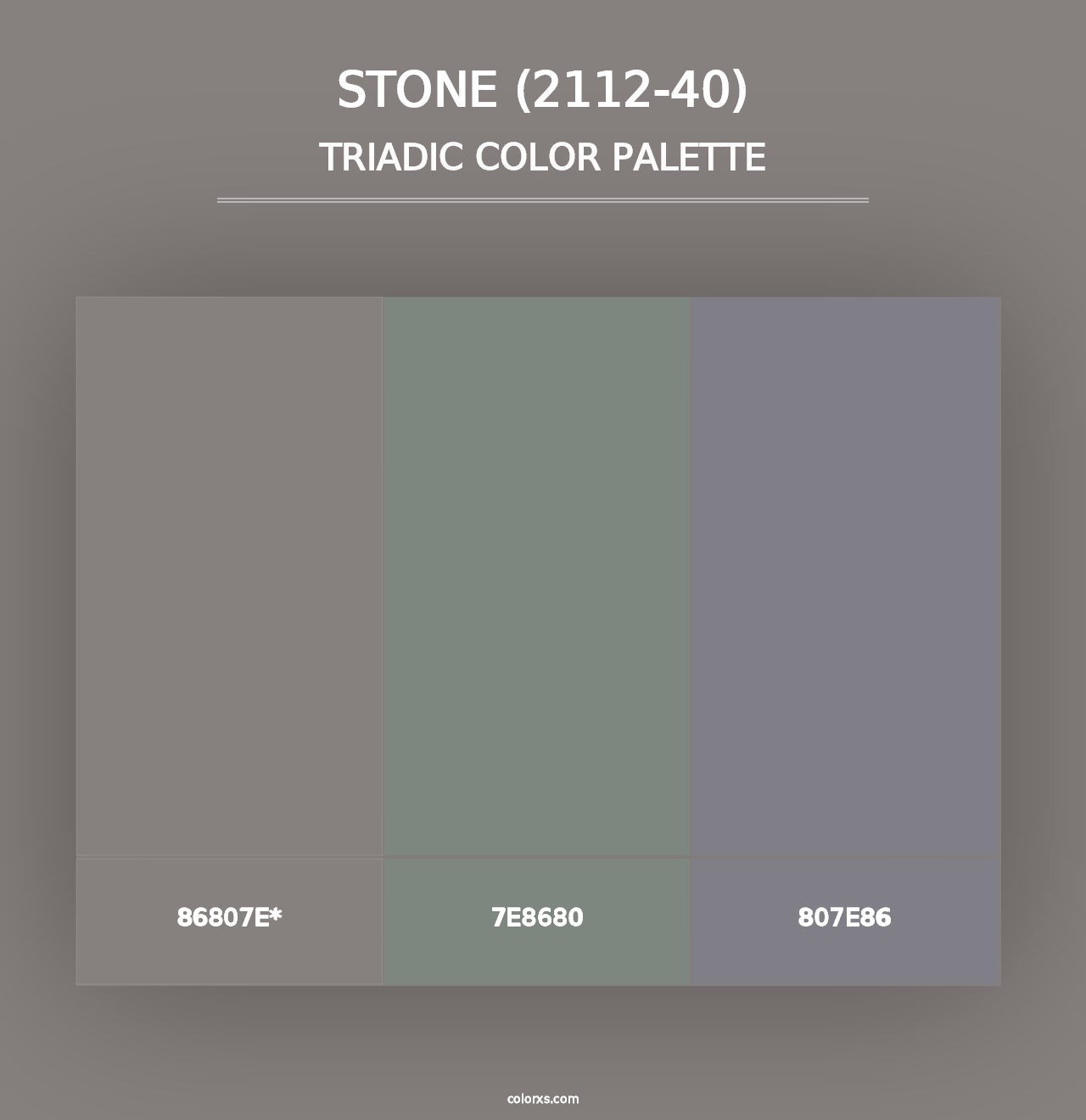 Stone (2112-40) - Triadic Color Palette