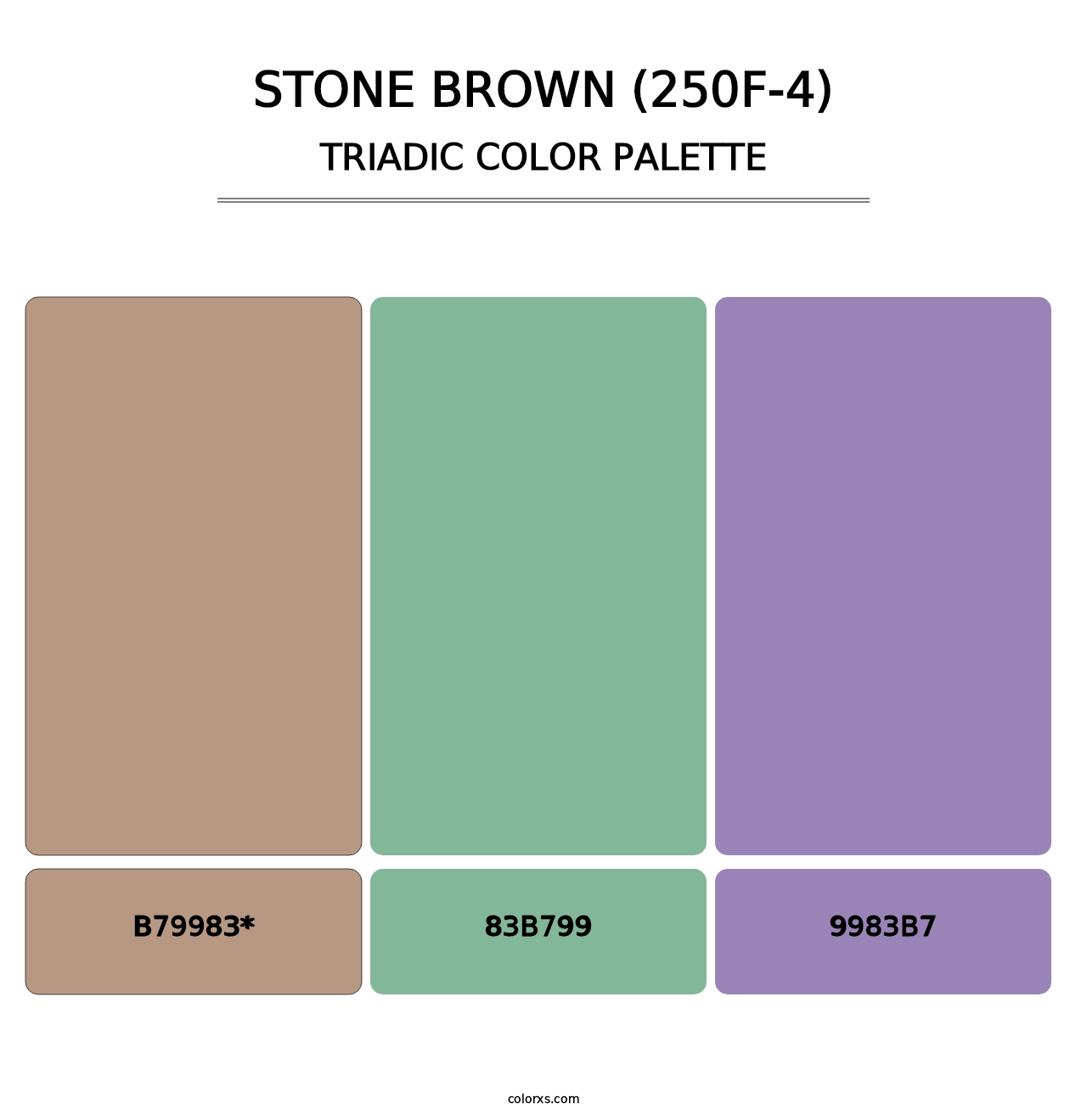 Stone Brown (250F-4) - Triadic Color Palette