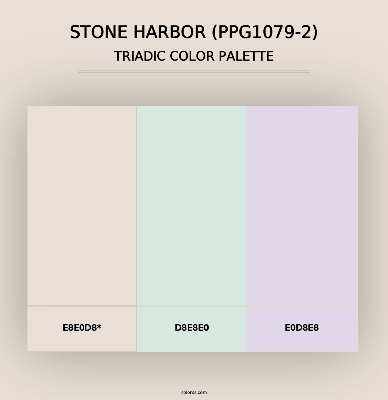 Stone Harbor (PPG1079-2) - Triadic Color Palette