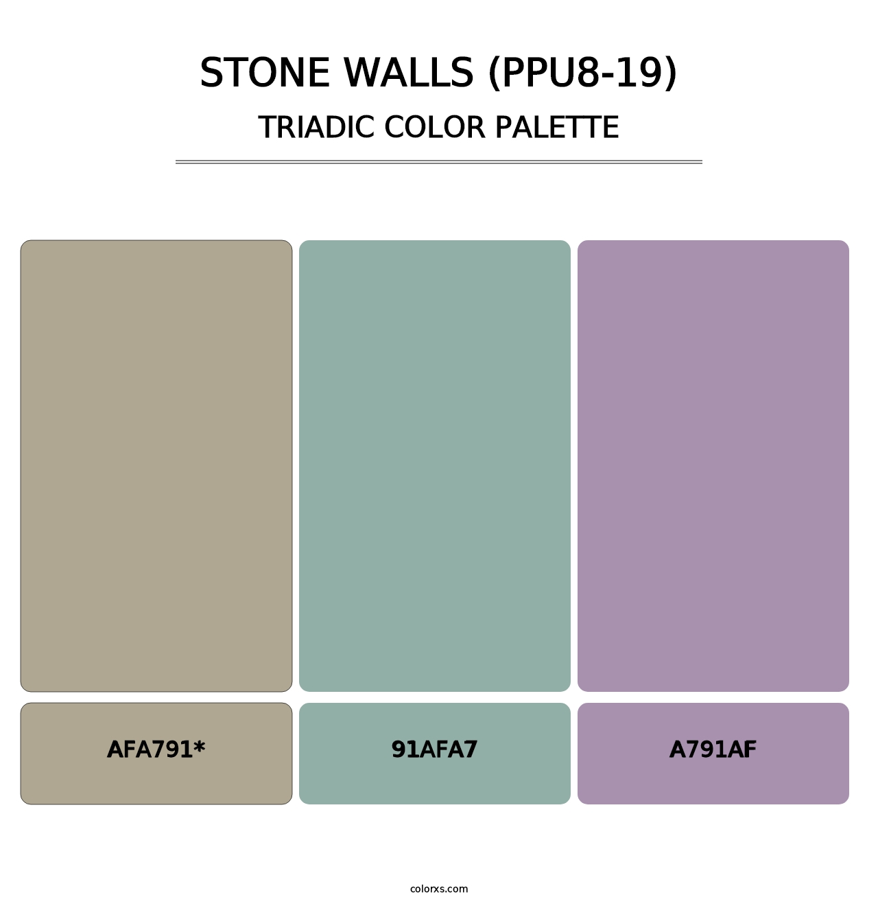 Stone Walls (PPU8-19) - Triadic Color Palette