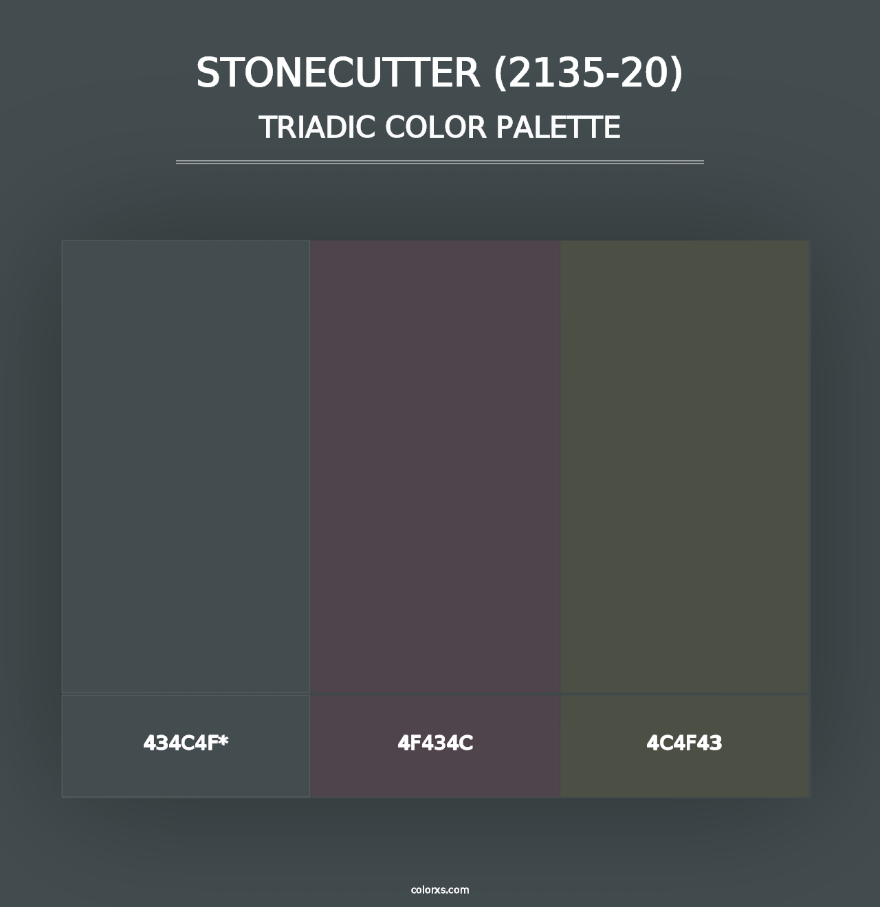 Stonecutter (2135-20) - Triadic Color Palette