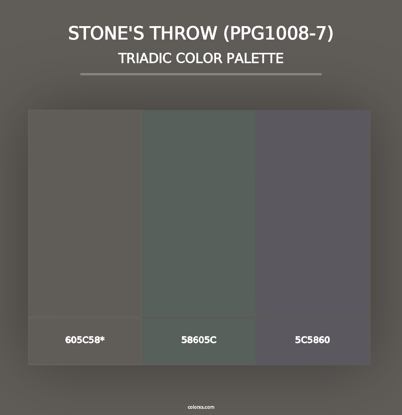 Stone's Throw (PPG1008-7) - Triadic Color Palette