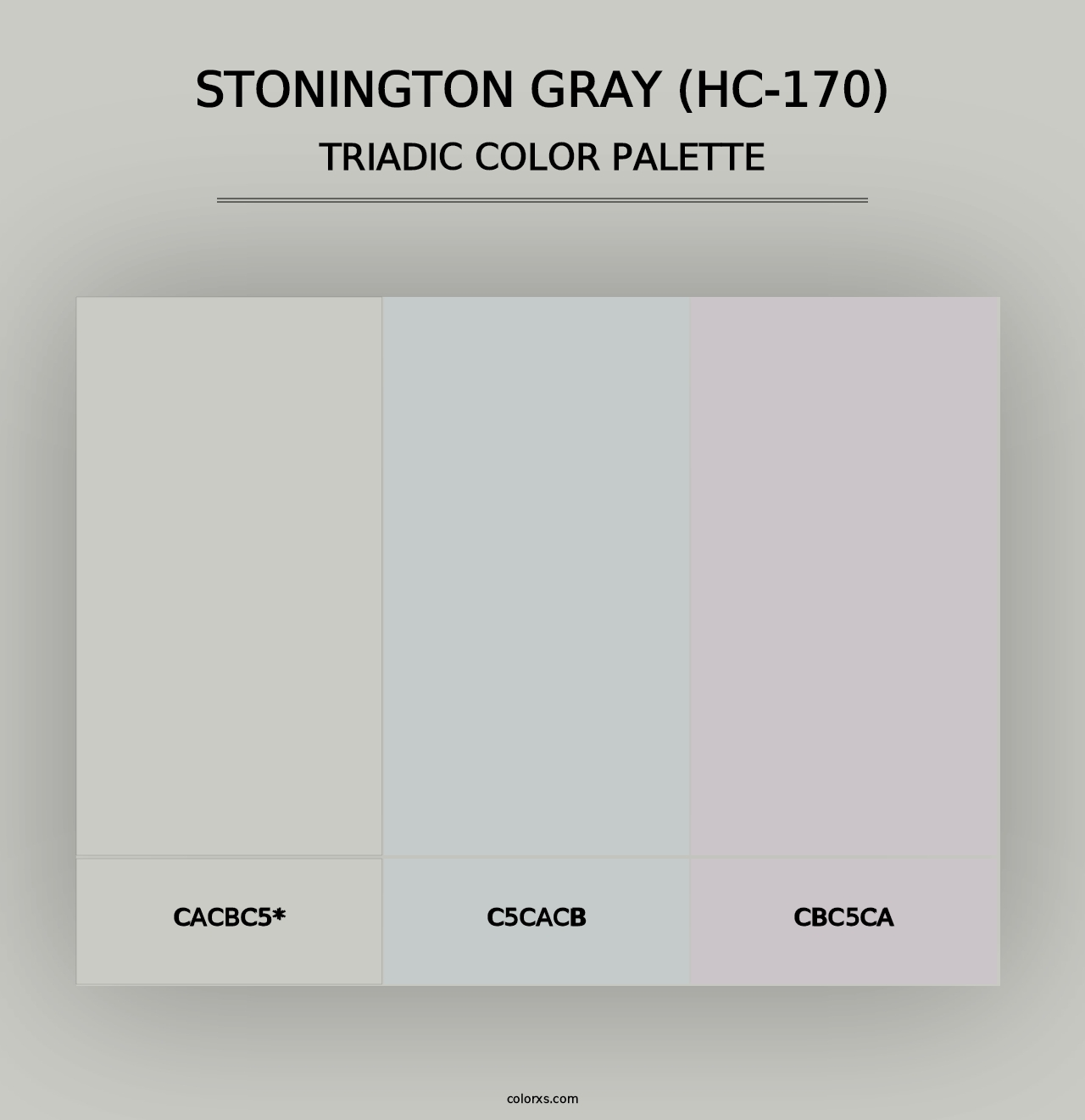 Stonington Gray (HC-170) - Triadic Color Palette