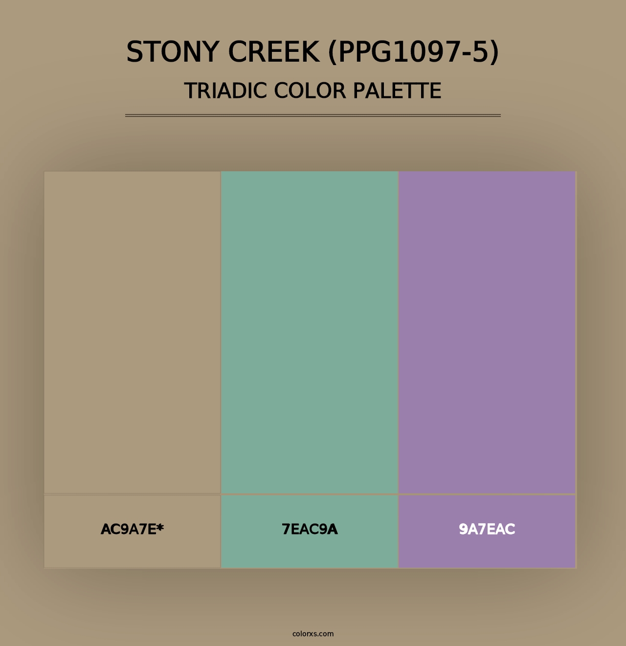 Stony Creek (PPG1097-5) - Triadic Color Palette