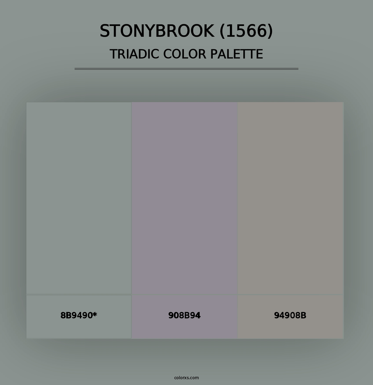 Stonybrook (1566) - Triadic Color Palette