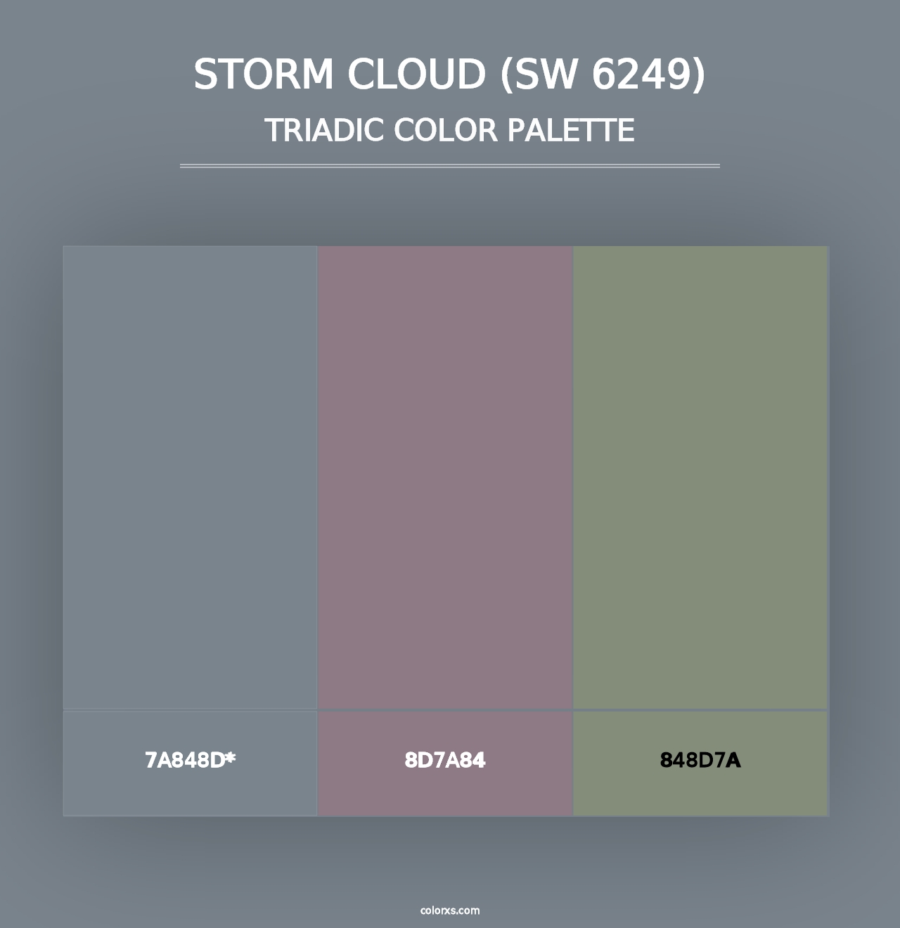 Storm Cloud (SW 6249) - Triadic Color Palette