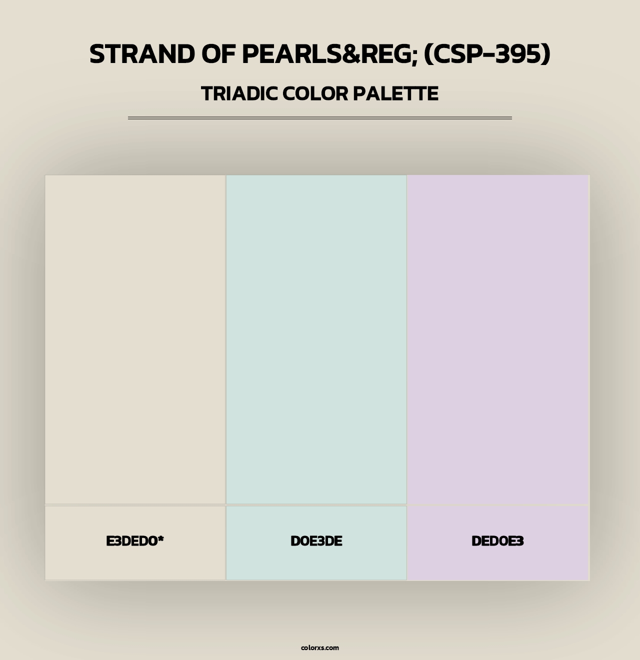 Strand of Pearls&reg; (CSP-395) - Triadic Color Palette