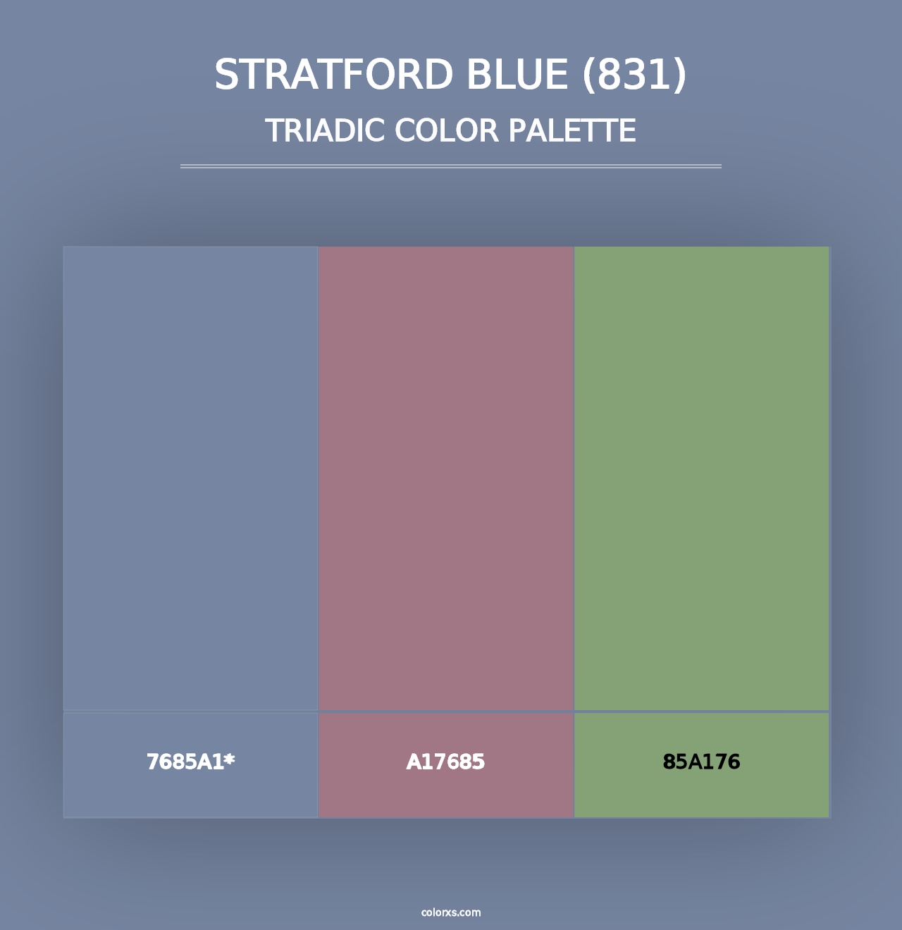 Stratford Blue (831) - Triadic Color Palette