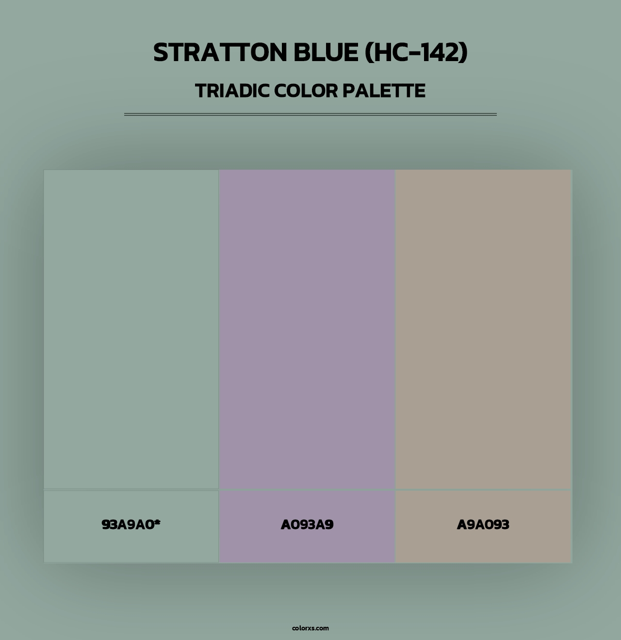 Stratton Blue (HC-142) - Triadic Color Palette