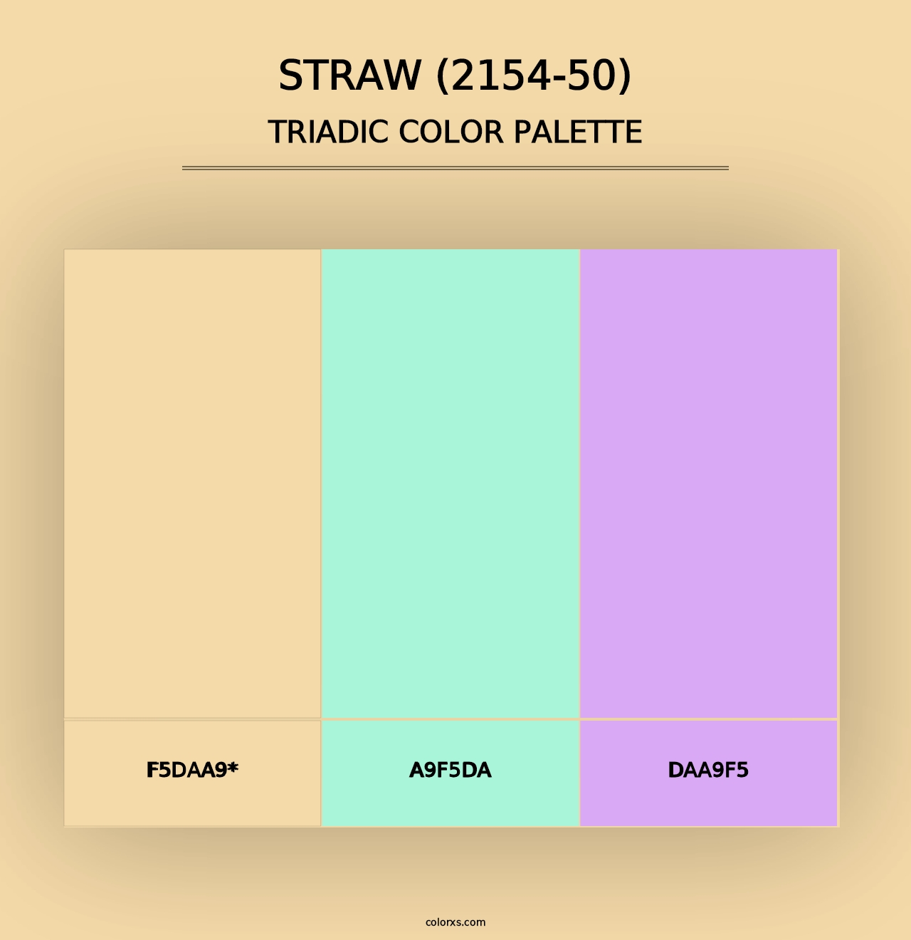 Straw (2154-50) - Triadic Color Palette