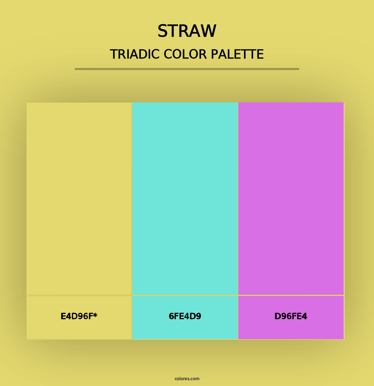 Straw - Triadic Color Palette