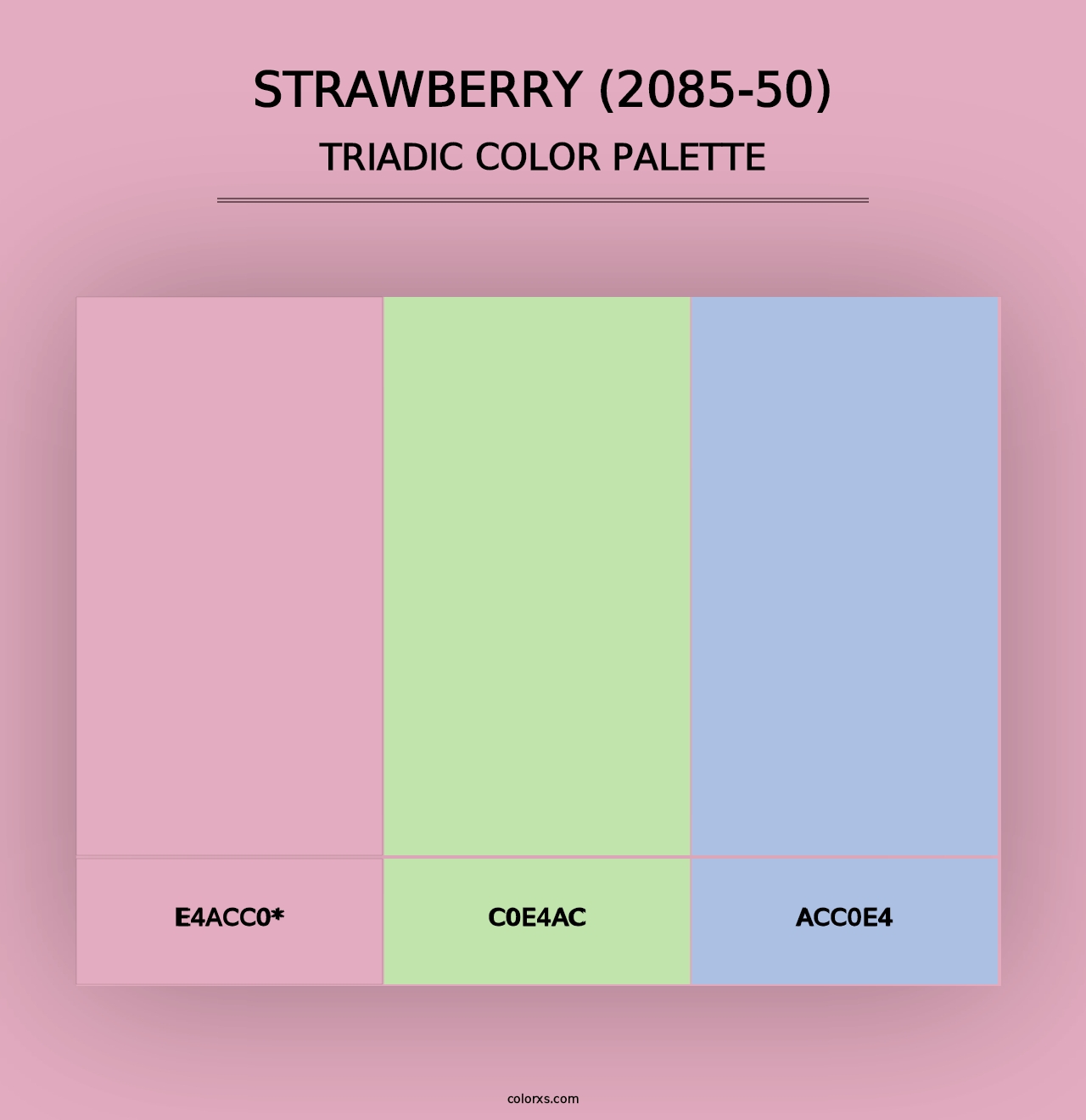 Strawberry (2085-50) - Triadic Color Palette