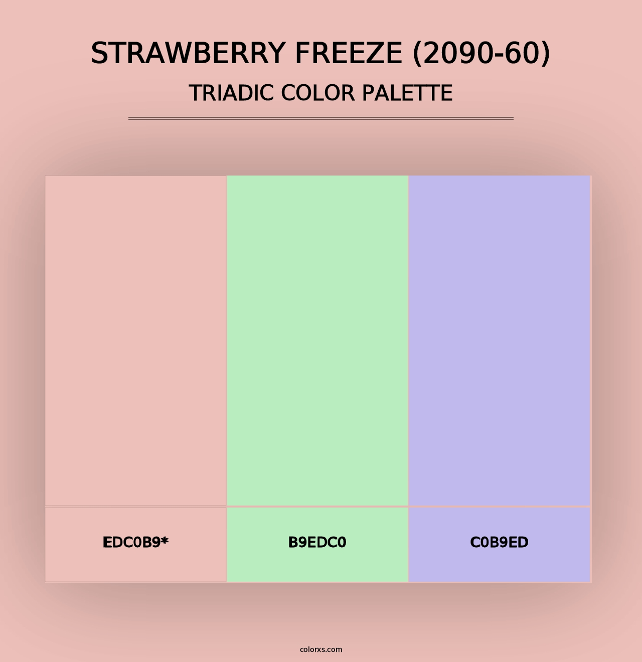 Strawberry Freeze (2090-60) - Triadic Color Palette