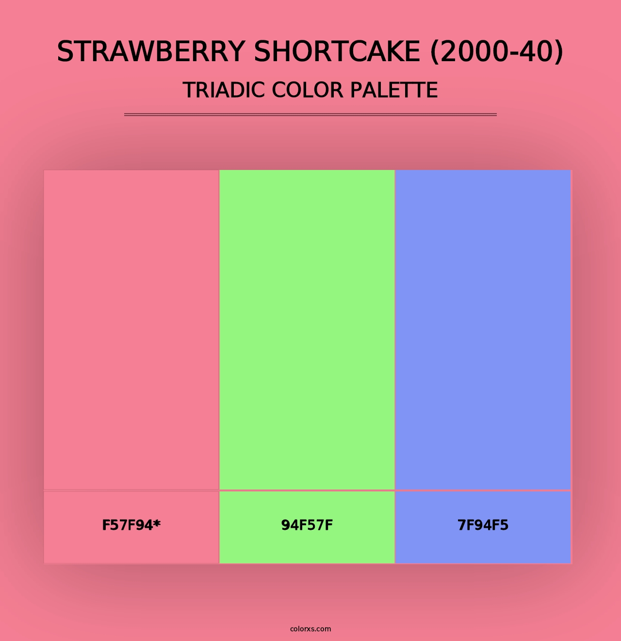 Strawberry Shortcake (2000-40) - Triadic Color Palette