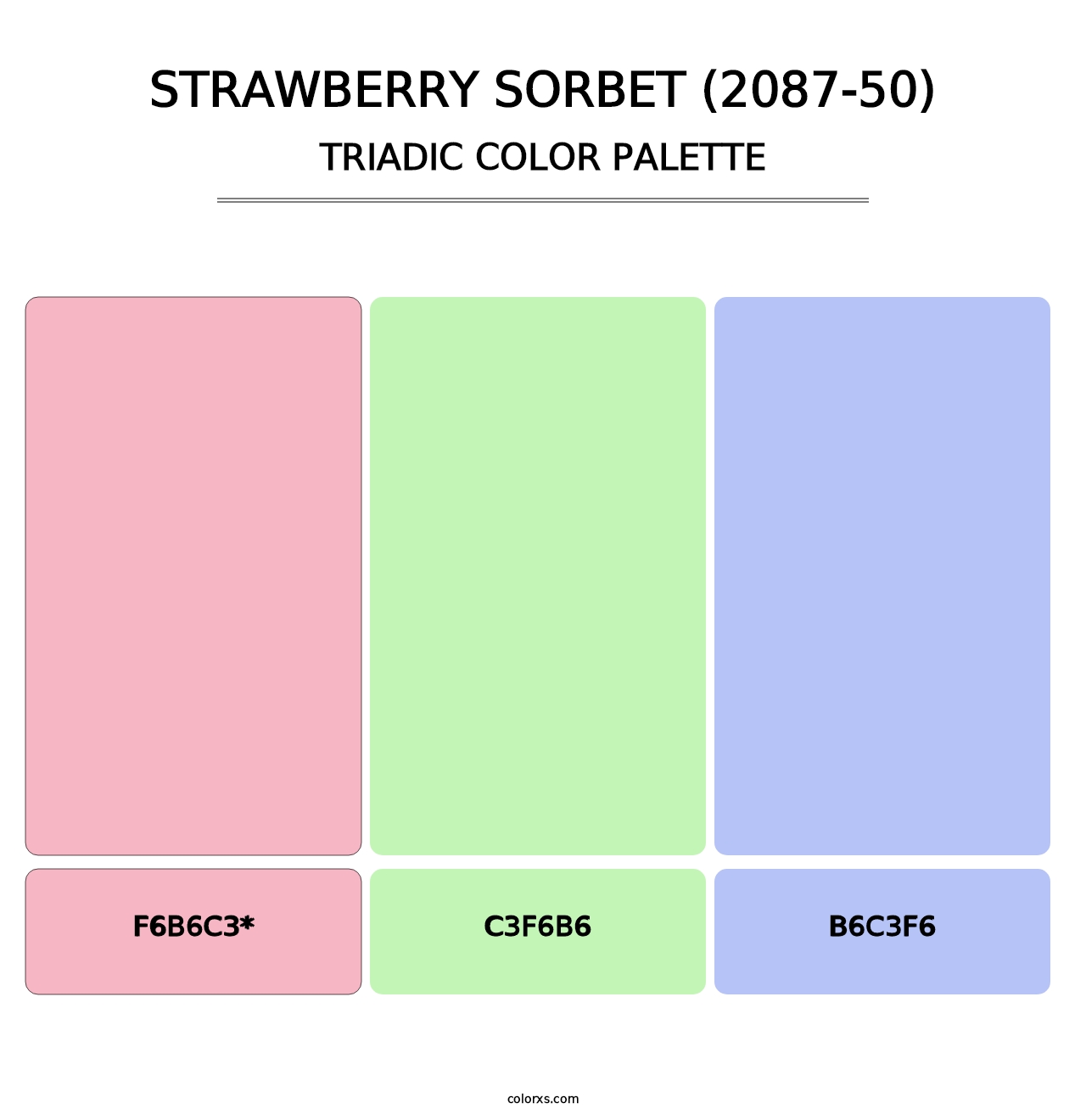 Strawberry Sorbet (2087-50) - Triadic Color Palette