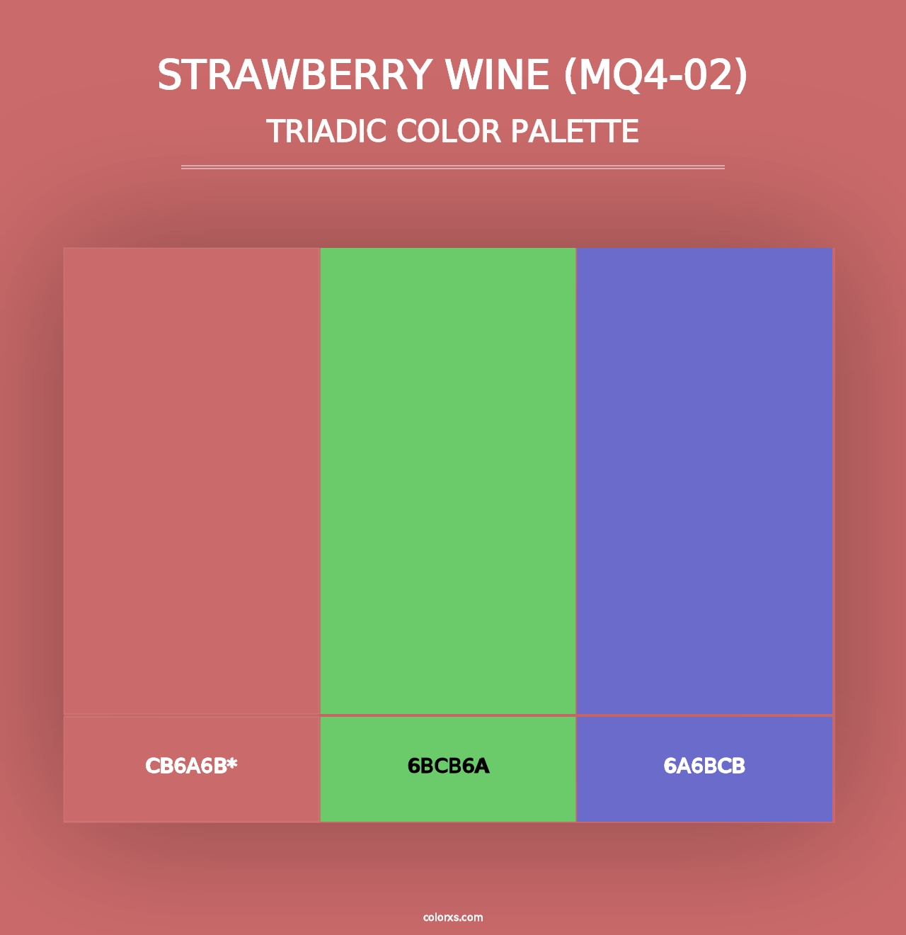 Strawberry Wine (MQ4-02) - Triadic Color Palette