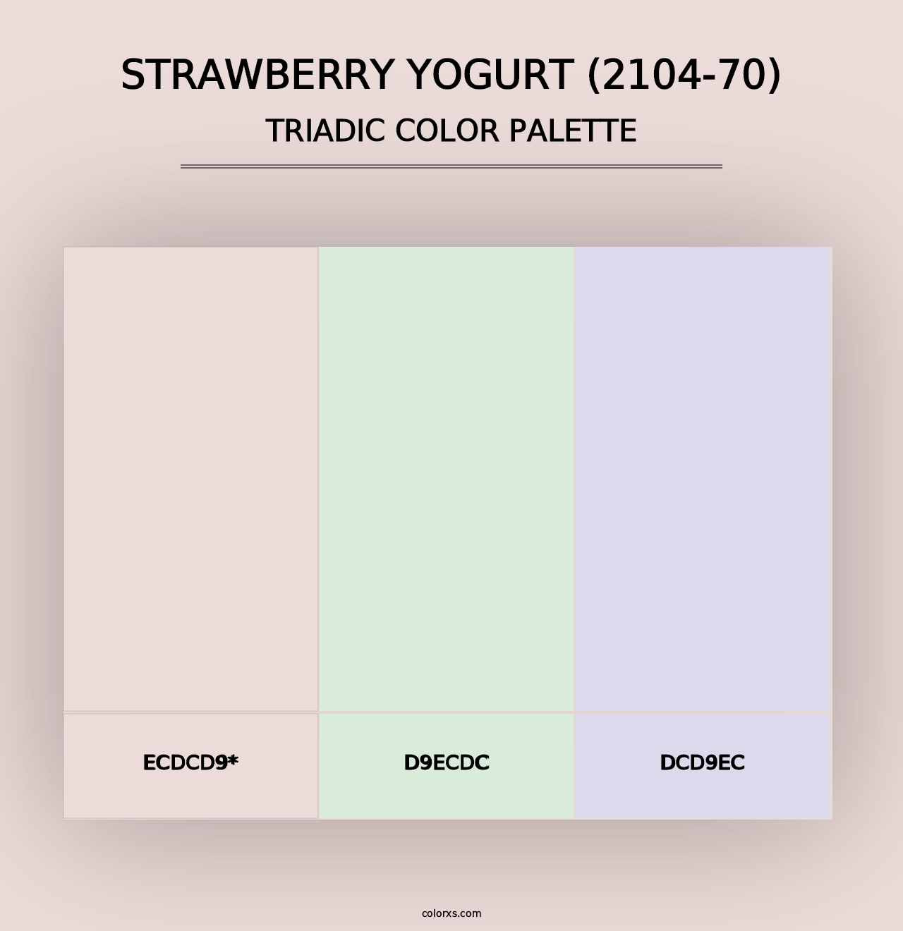 Strawberry Yogurt (2104-70) - Triadic Color Palette