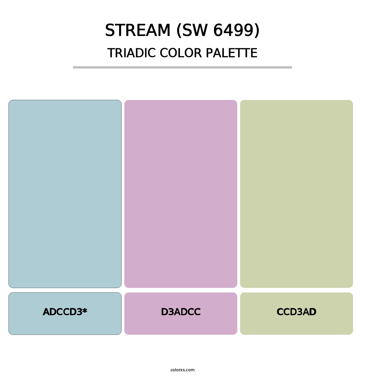 Stream (SW 6499) - Triadic Color Palette