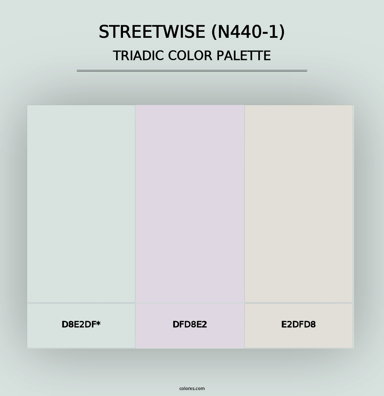 Streetwise (N440-1) - Triadic Color Palette