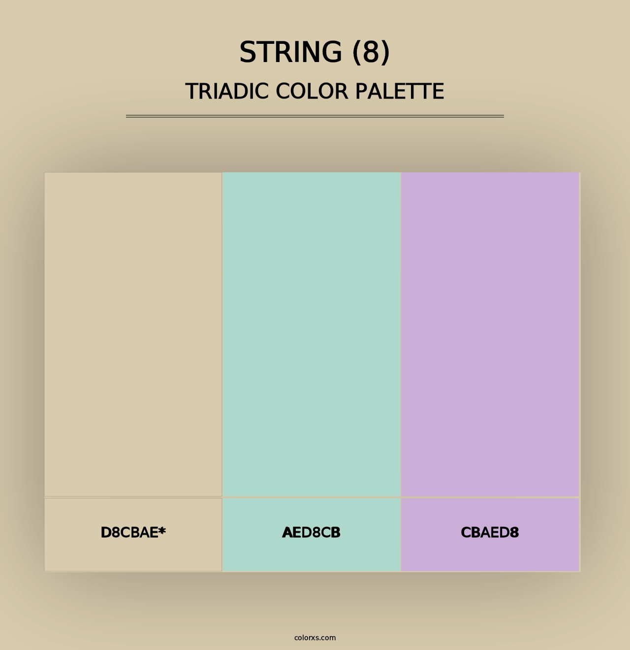 String (8) - Triadic Color Palette