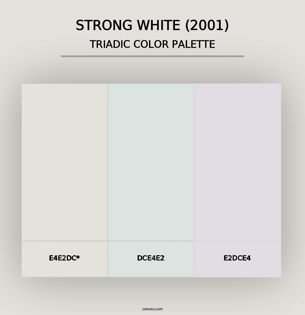 Strong White (2001) - Triadic Color Palette