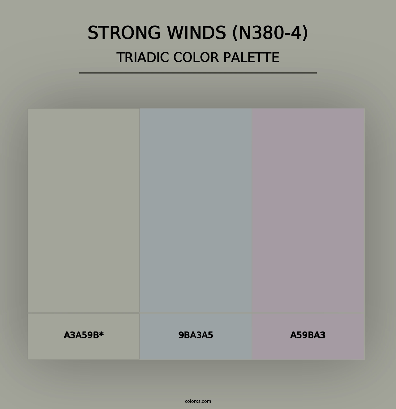 Strong Winds (N380-4) - Triadic Color Palette