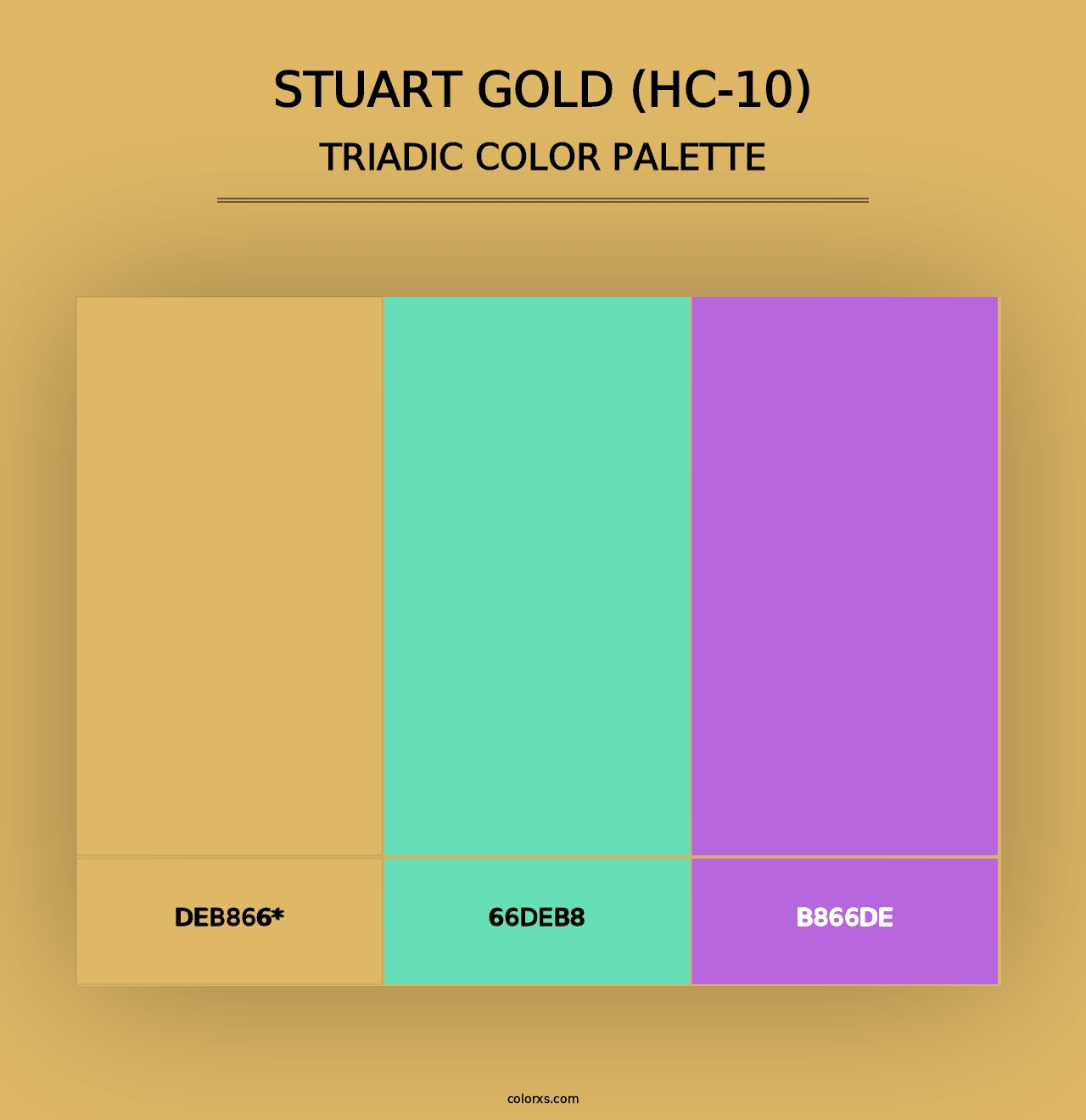 Stuart Gold (HC-10) - Triadic Color Palette