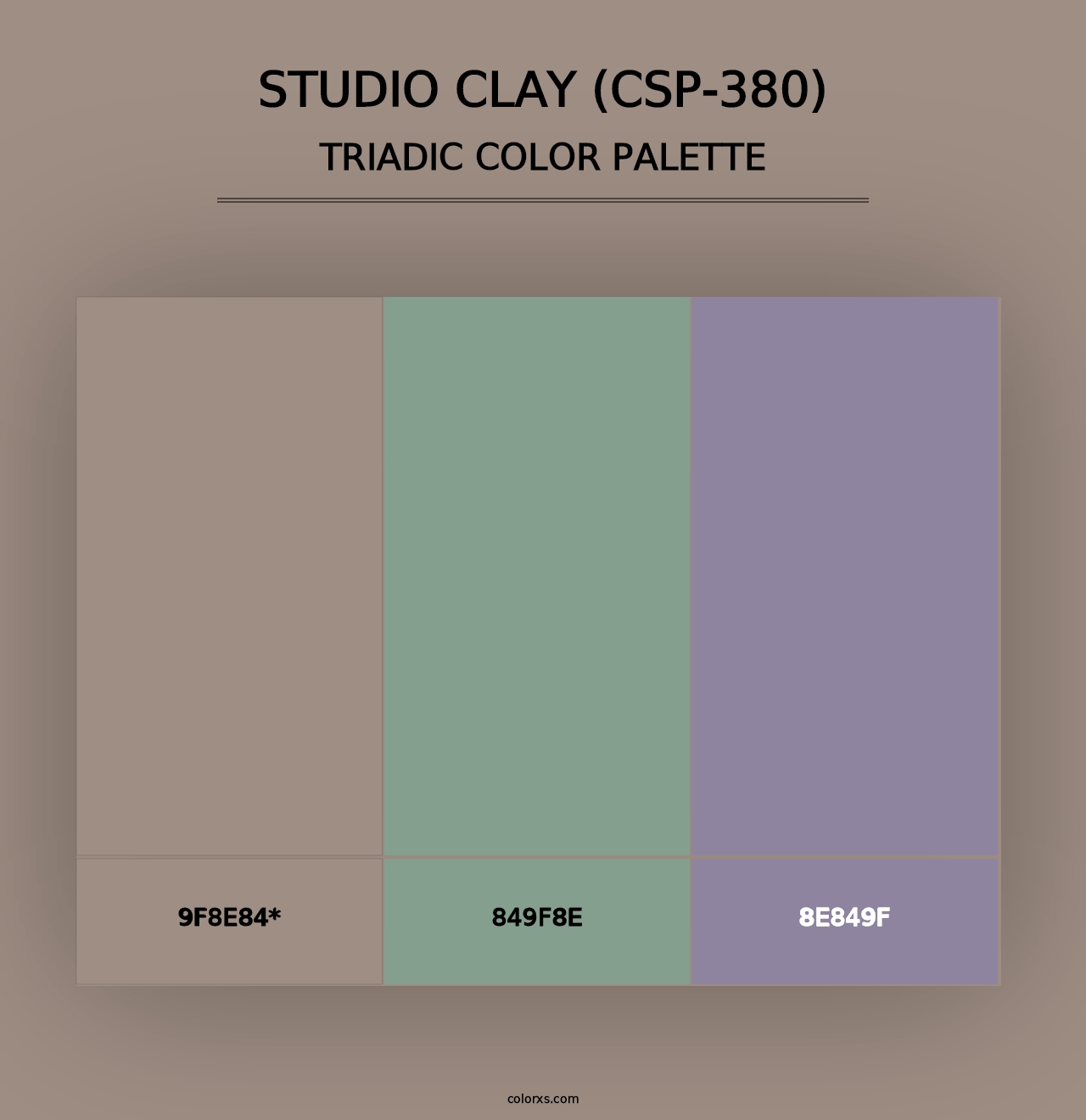 Studio Clay (CSP-380) - Triadic Color Palette