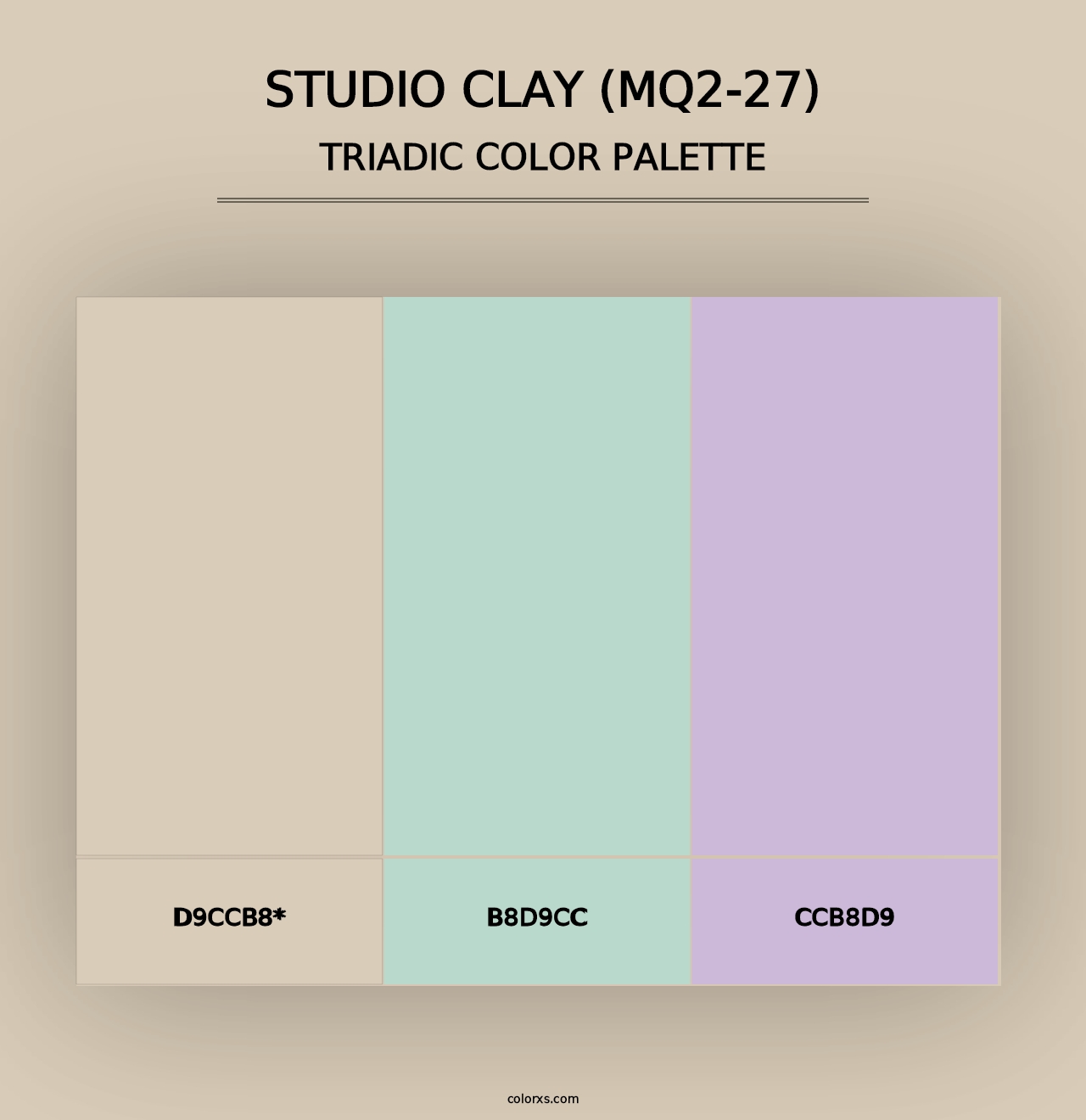 Studio Clay (MQ2-27) - Triadic Color Palette