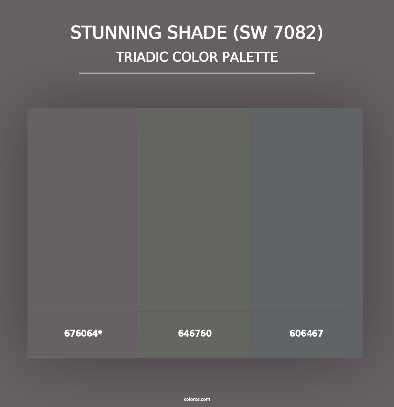 Stunning Shade (SW 7082) - Triadic Color Palette