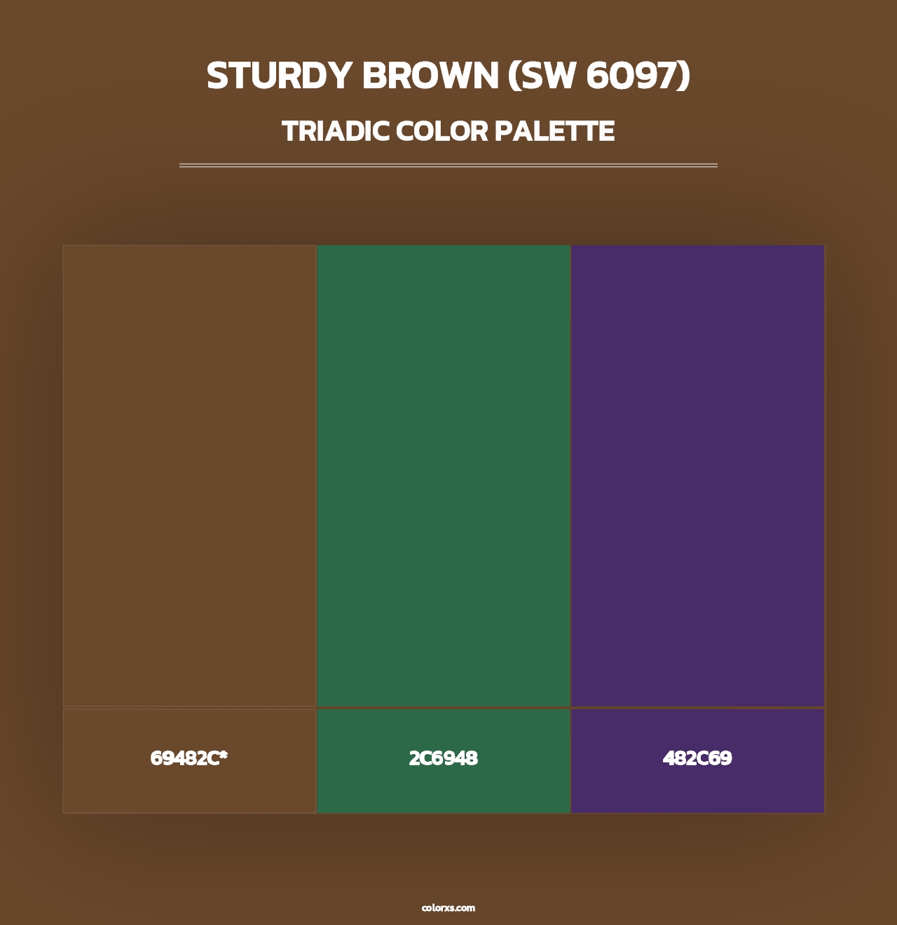 Sturdy Brown (SW 6097) - Triadic Color Palette