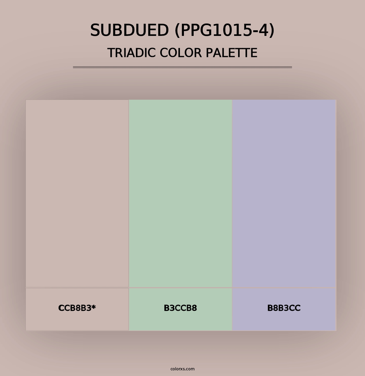 Subdued (PPG1015-4) - Triadic Color Palette