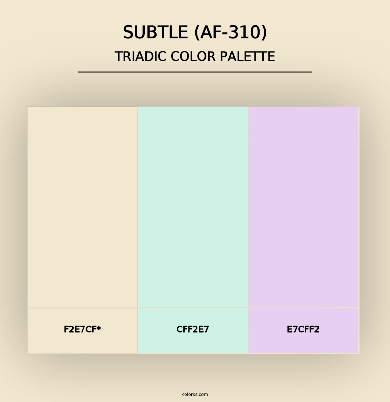 Subtle (AF-310) - Triadic Color Palette