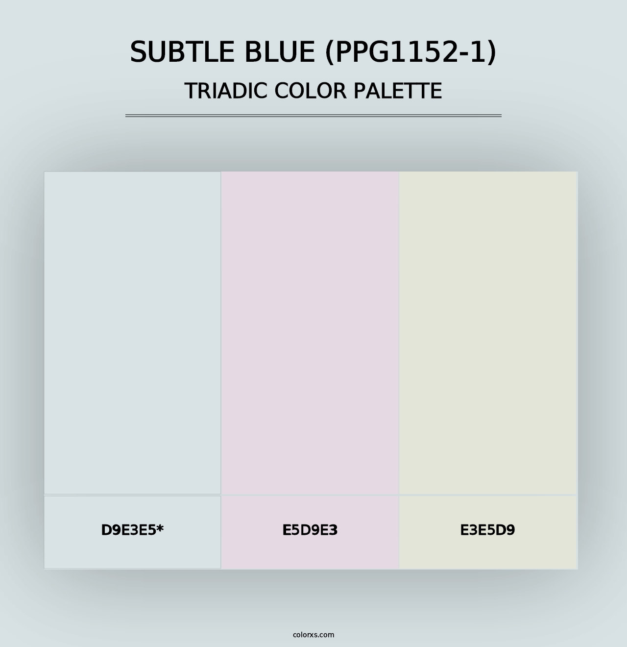 Subtle Blue (PPG1152-1) - Triadic Color Palette