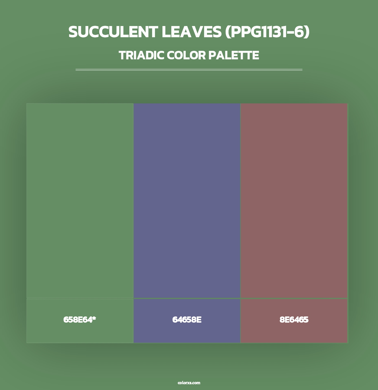 Succulent Leaves (PPG1131-6) - Triadic Color Palette