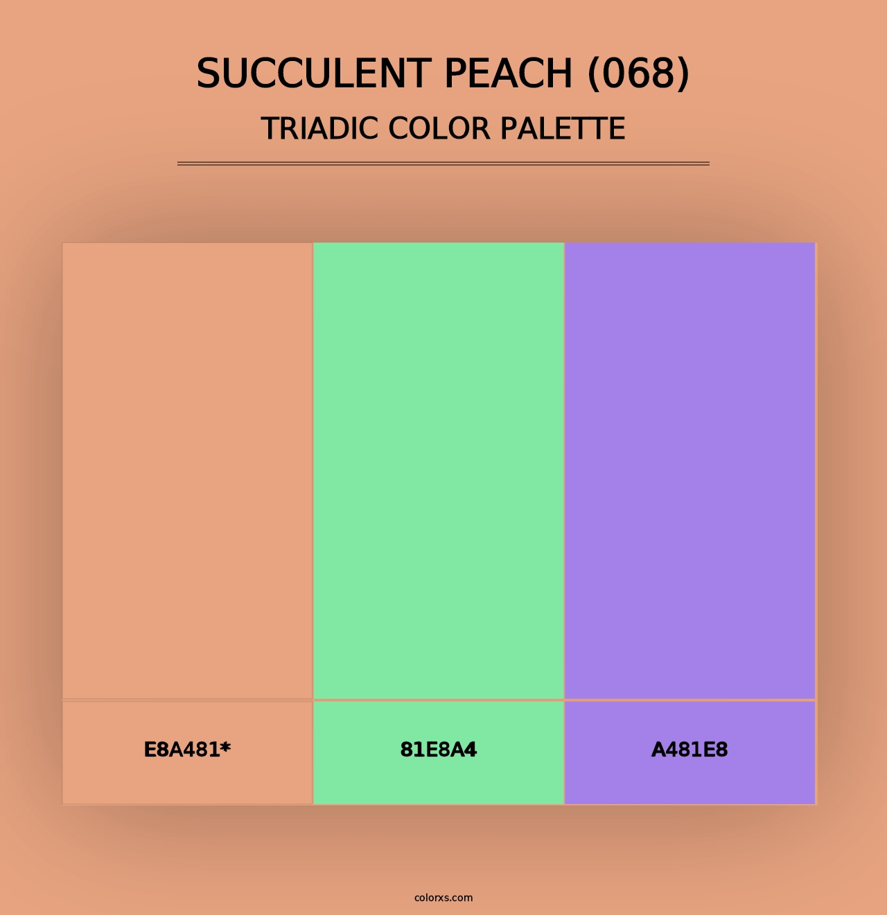 Succulent Peach (068) - Triadic Color Palette