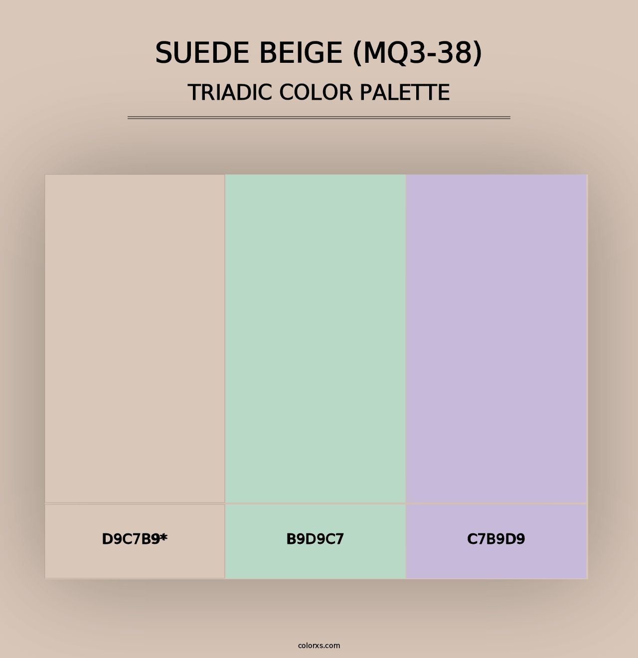 Suede Beige (MQ3-38) - Triadic Color Palette