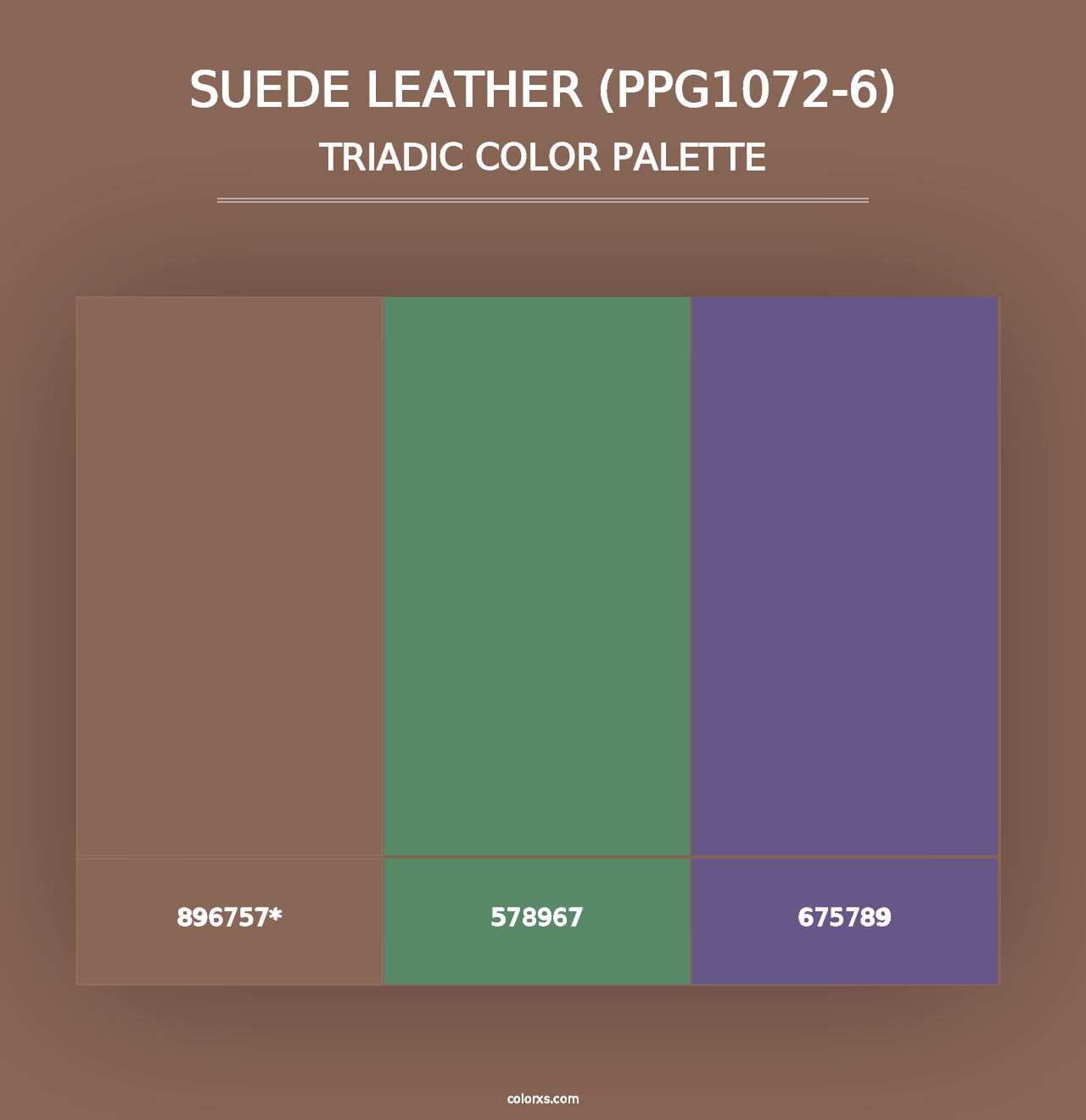 Suede Leather (PPG1072-6) - Triadic Color Palette