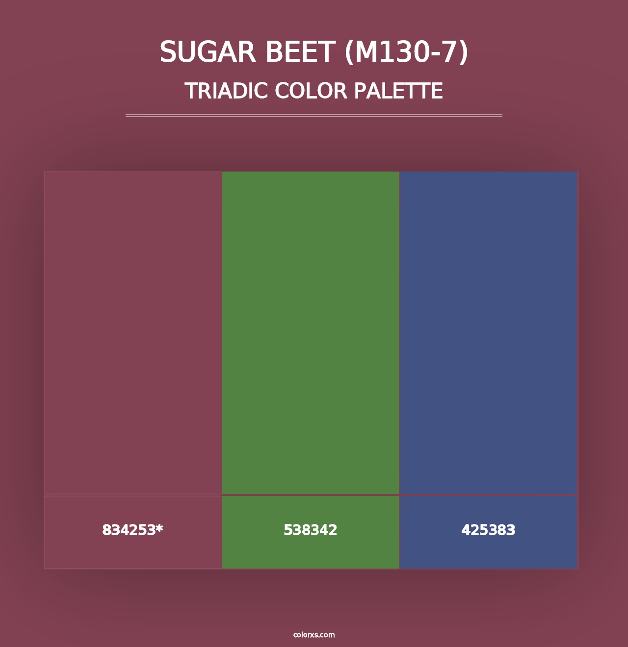 Sugar Beet (M130-7) - Triadic Color Palette