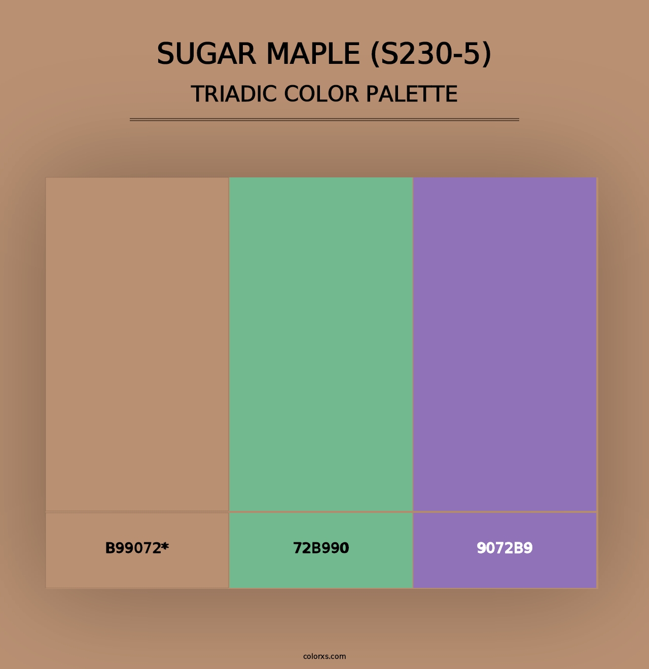 Sugar Maple (S230-5) - Triadic Color Palette