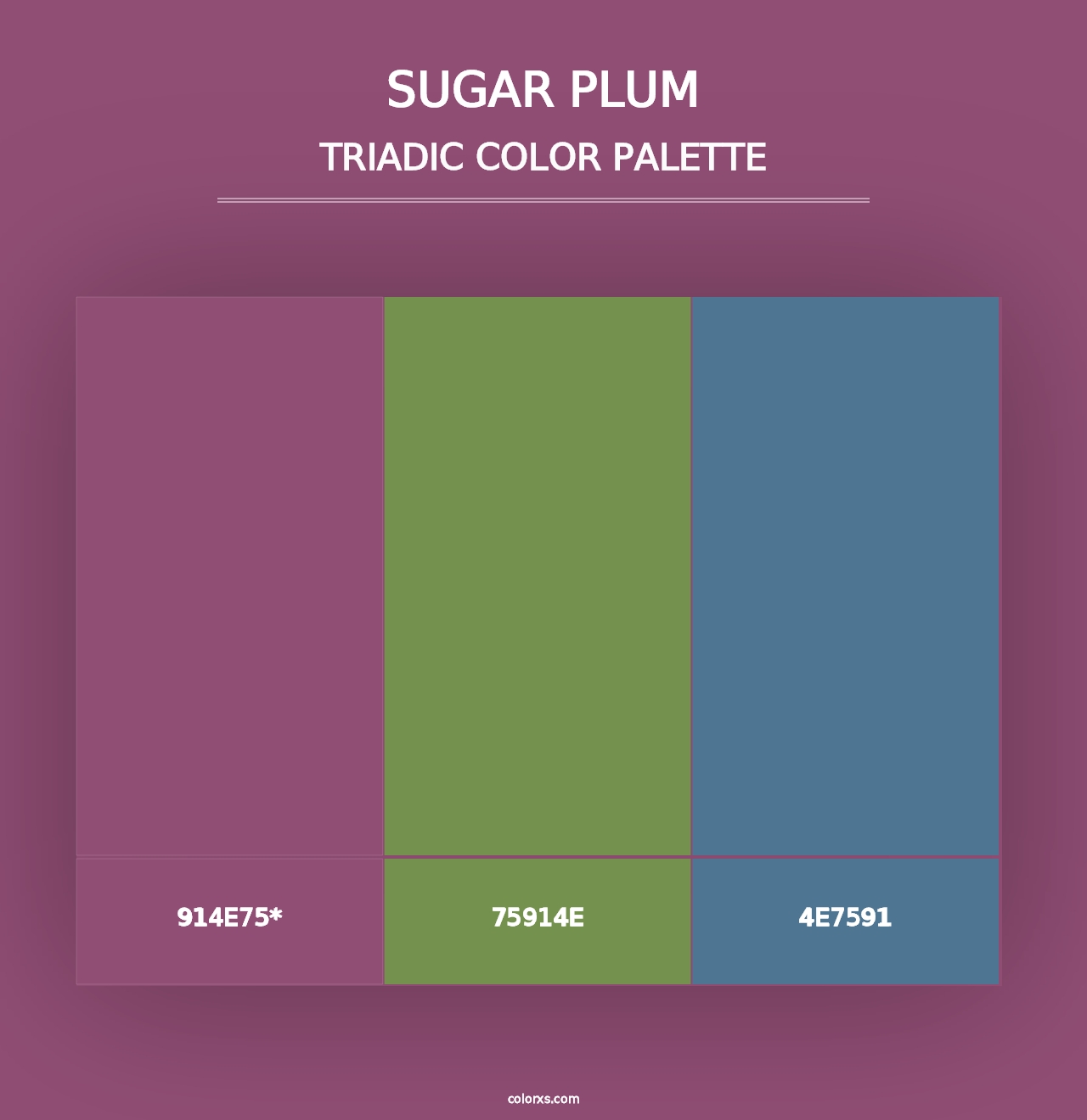 Sugar Plum - Triadic Color Palette