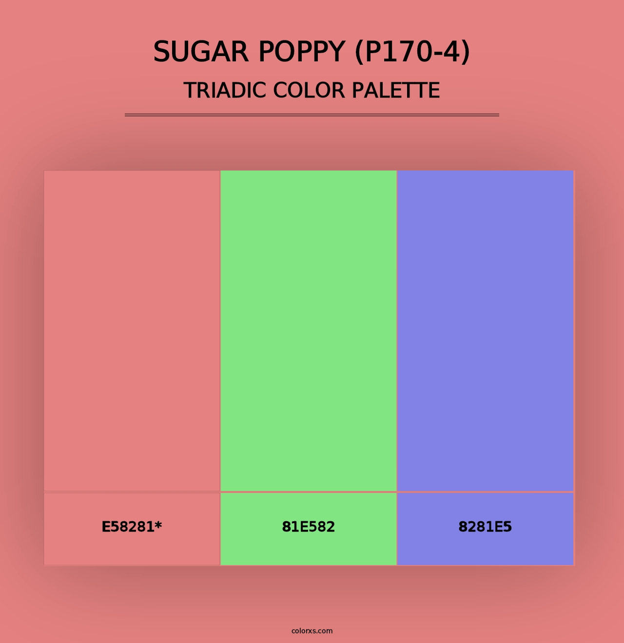 Sugar Poppy (P170-4) - Triadic Color Palette