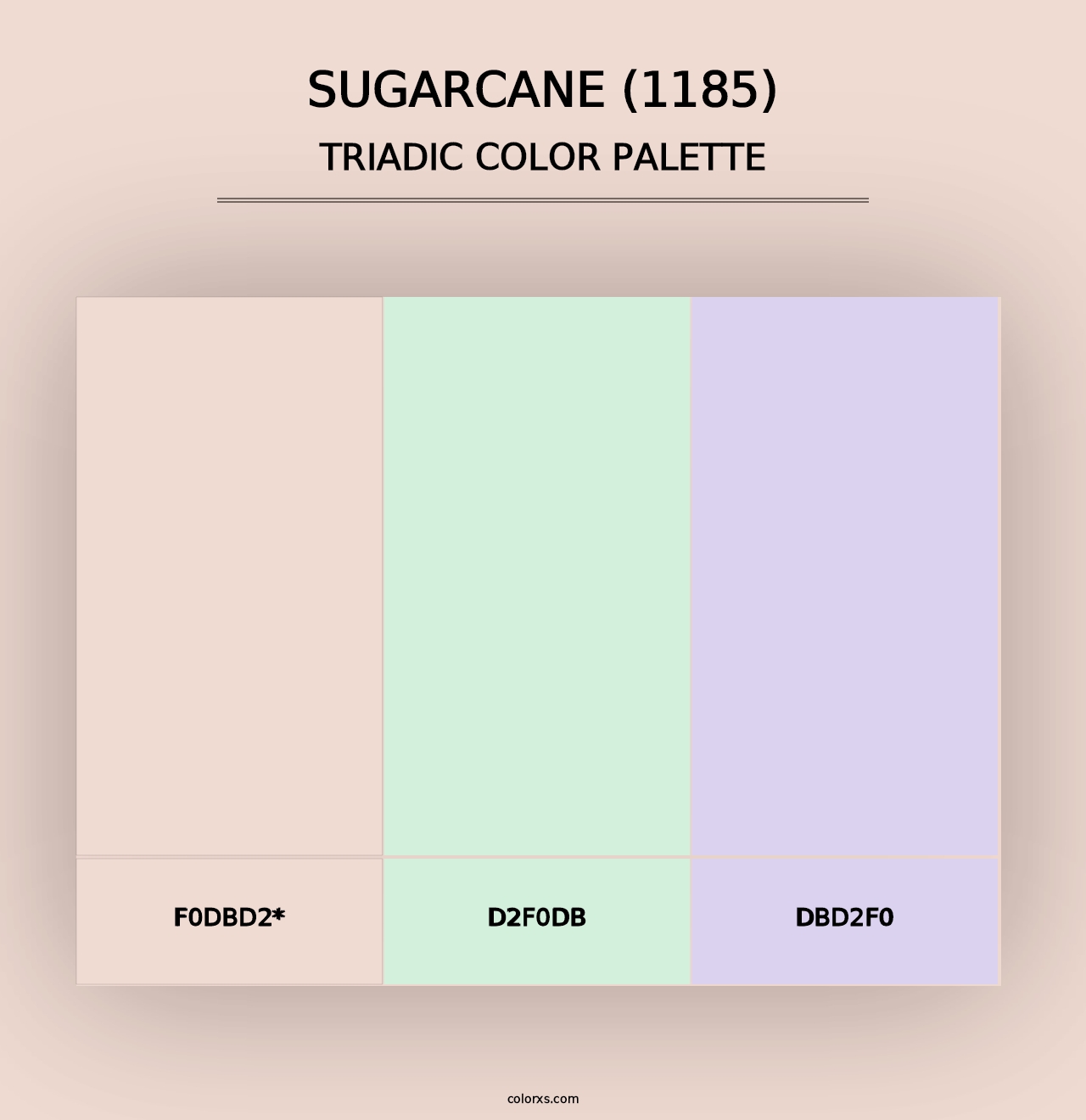 Sugarcane (1185) - Triadic Color Palette