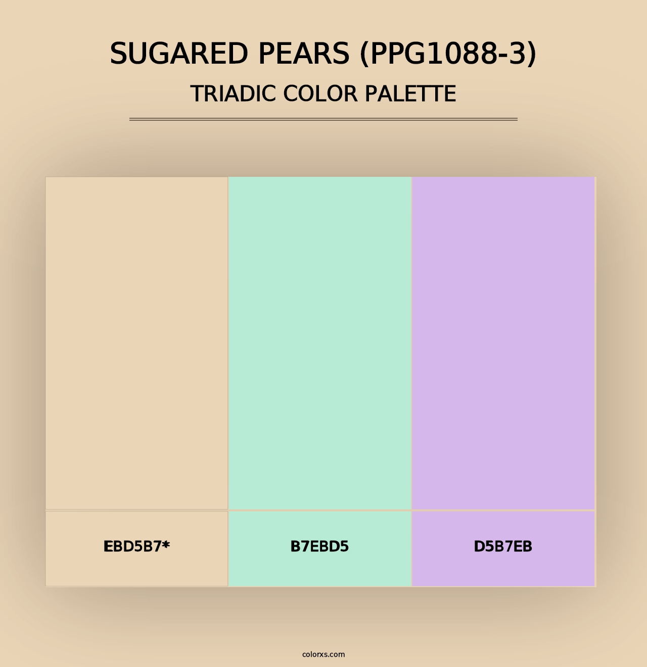 Sugared Pears (PPG1088-3) - Triadic Color Palette