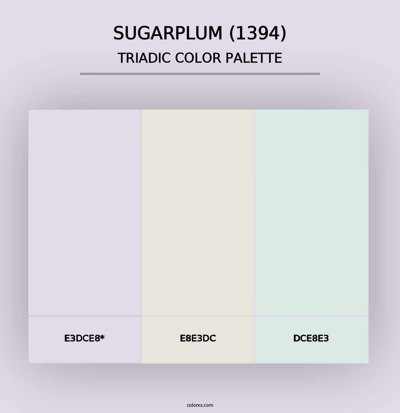 Sugarplum (1394) - Triadic Color Palette