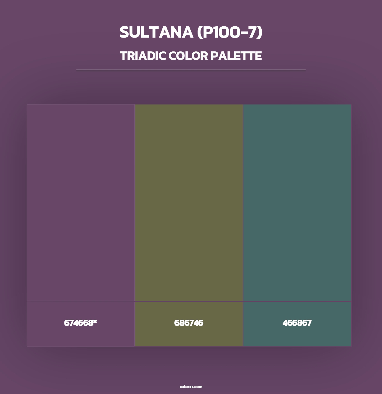 Sultana (P100-7) - Triadic Color Palette