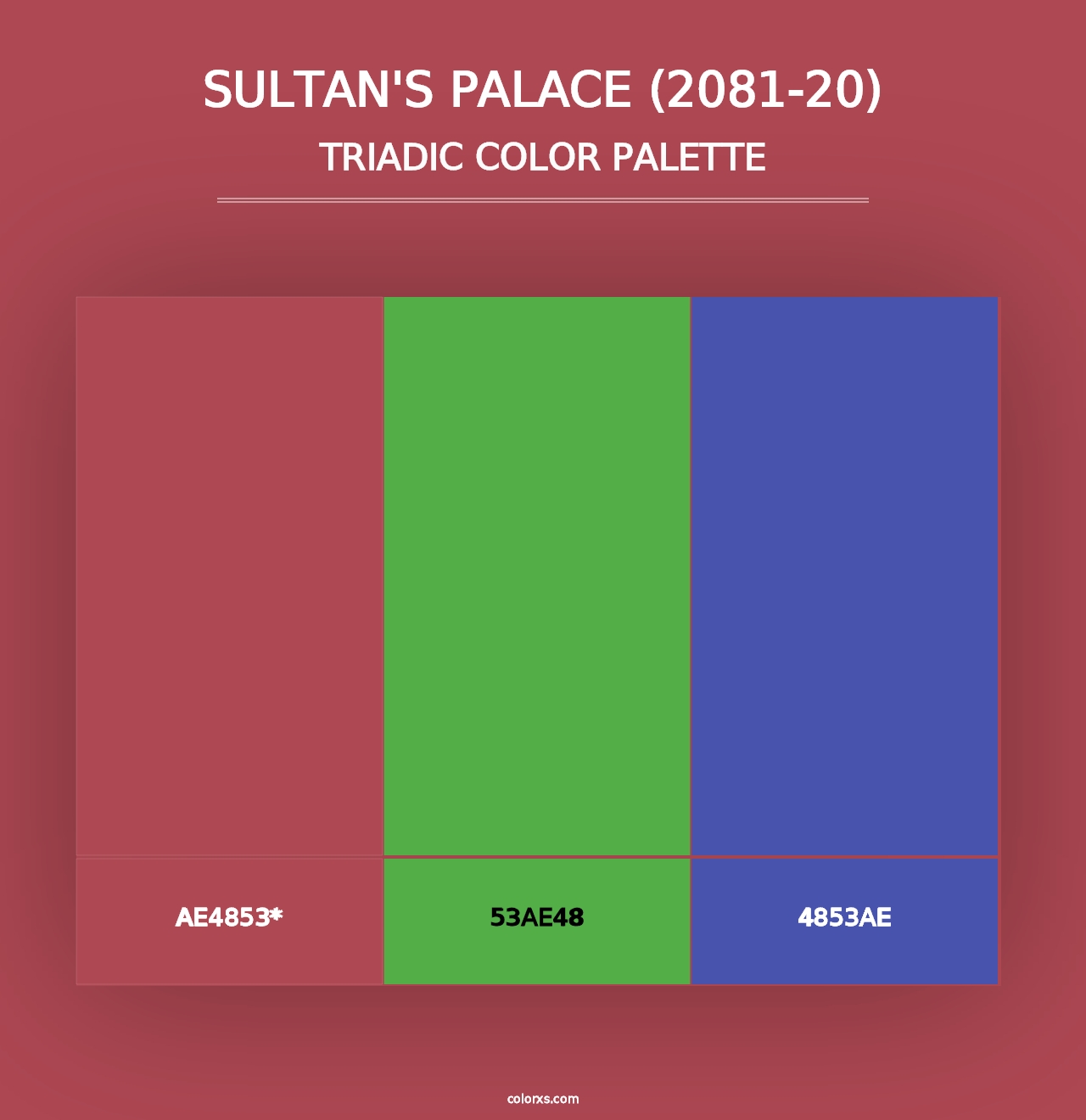 Sultan's Palace (2081-20) - Triadic Color Palette