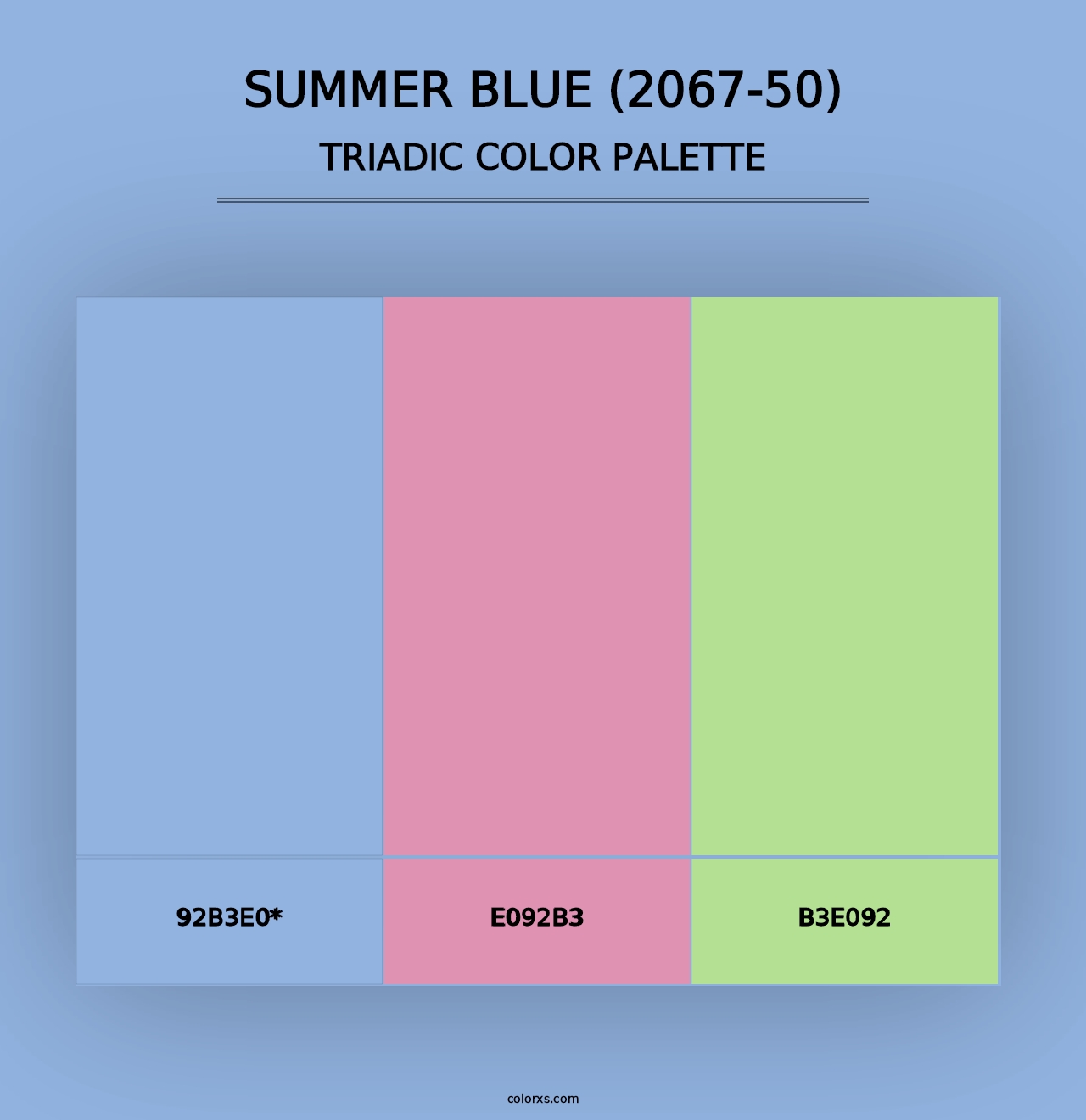 Summer Blue (2067-50) - Triadic Color Palette