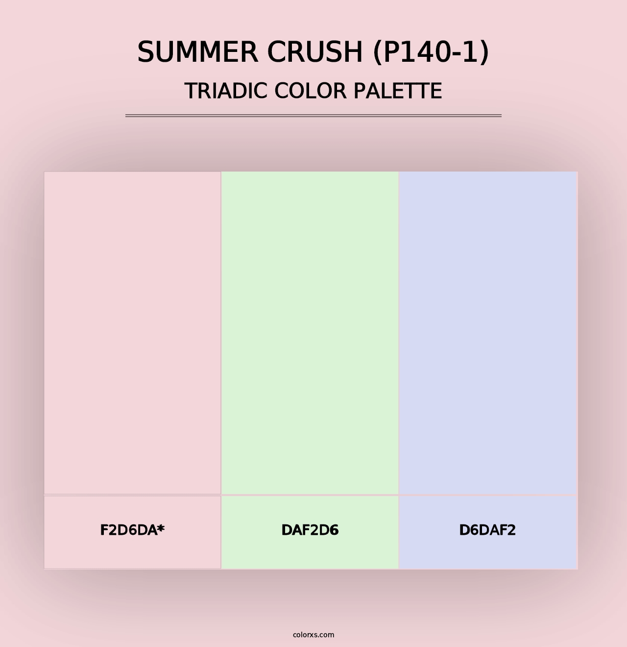 Summer Crush (P140-1) - Triadic Color Palette