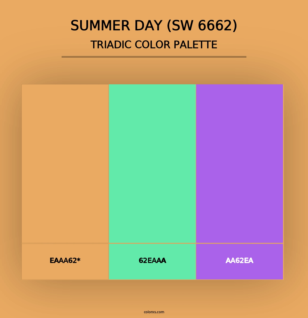 Summer Day (SW 6662) - Triadic Color Palette